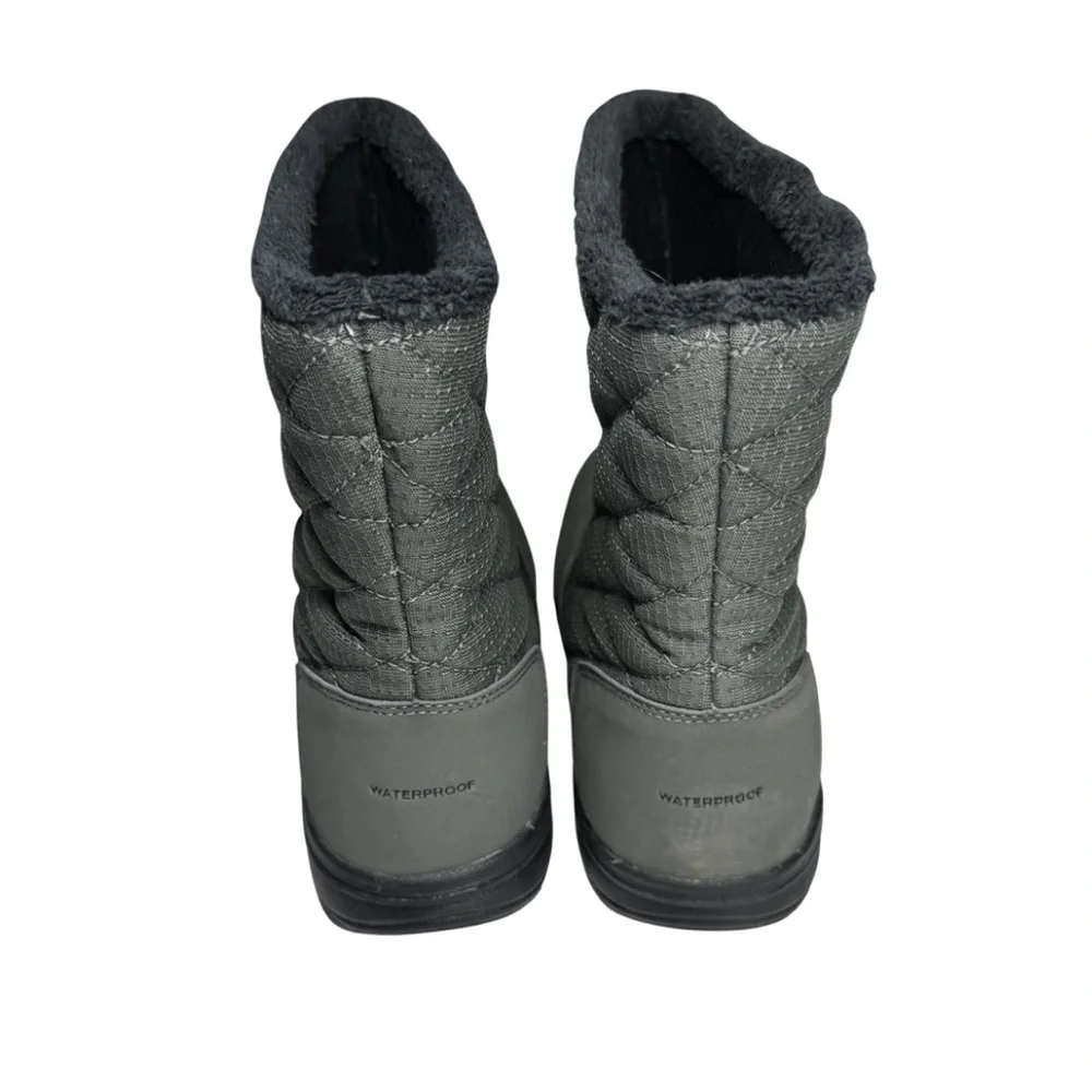 Columbia Women's Ice Maiden Slip III Waterproof Winter Boots quilted gray 8